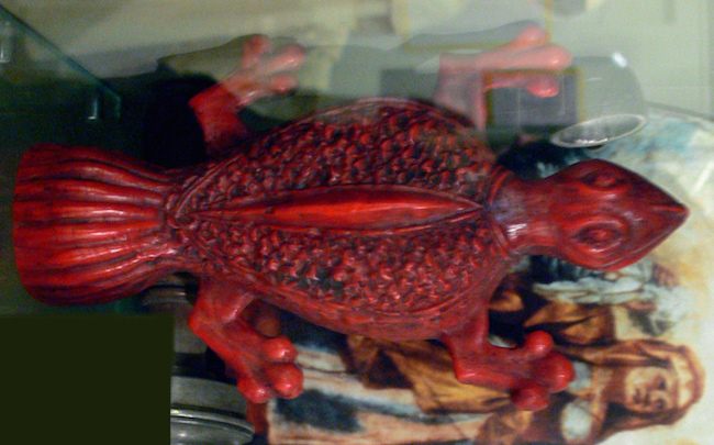 German wax toad votive.