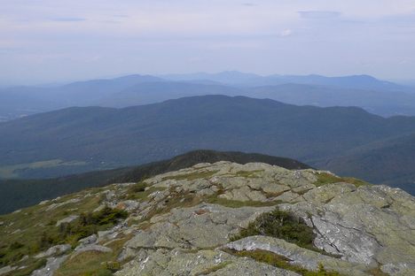 View from Mount Mansfield, highest point in Vermont.