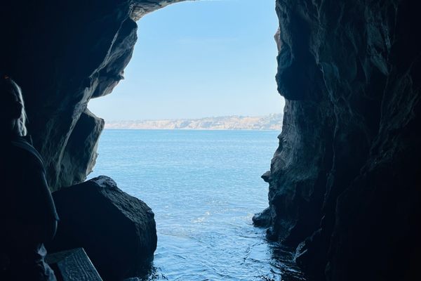 View from inside the cave
