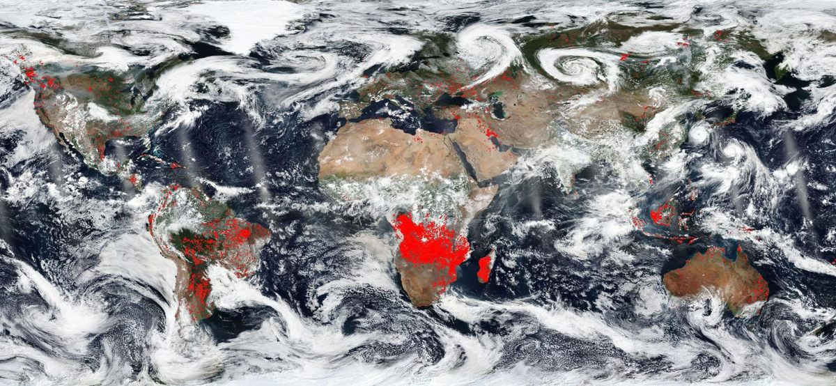 The red indicates fire.