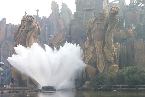 Epic statues are everywhere in the park.