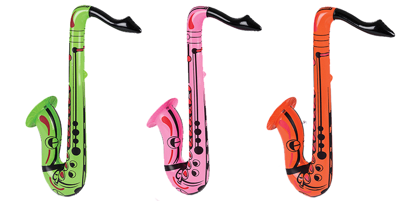 The blow up saxophone, for jazz on the go.