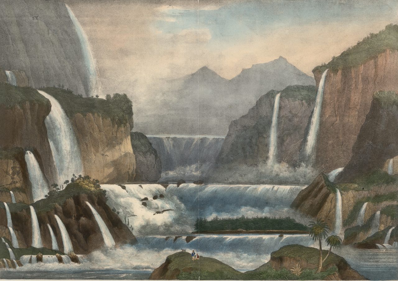 This detail from a map by C. Smith & Son features a lot of falling water.