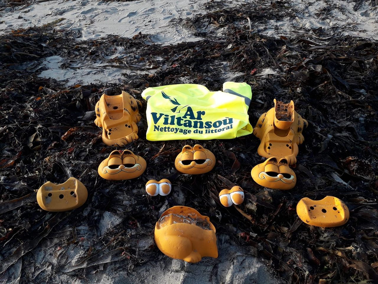 Pieces of these phones have been washing up on a Brittany beach for more than 30 years. 