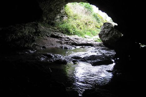 The original entrance of the Lummelunda Caves.
