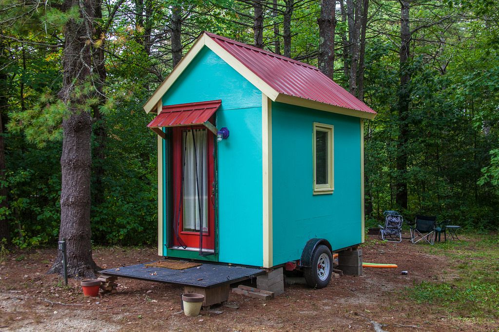 A tiny house on wheels in Maine