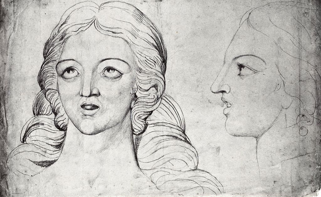 "Corinna the Rival of Pindar" and "Corinna the Grecian Poetess" from the Blake-Varley Sketchbook