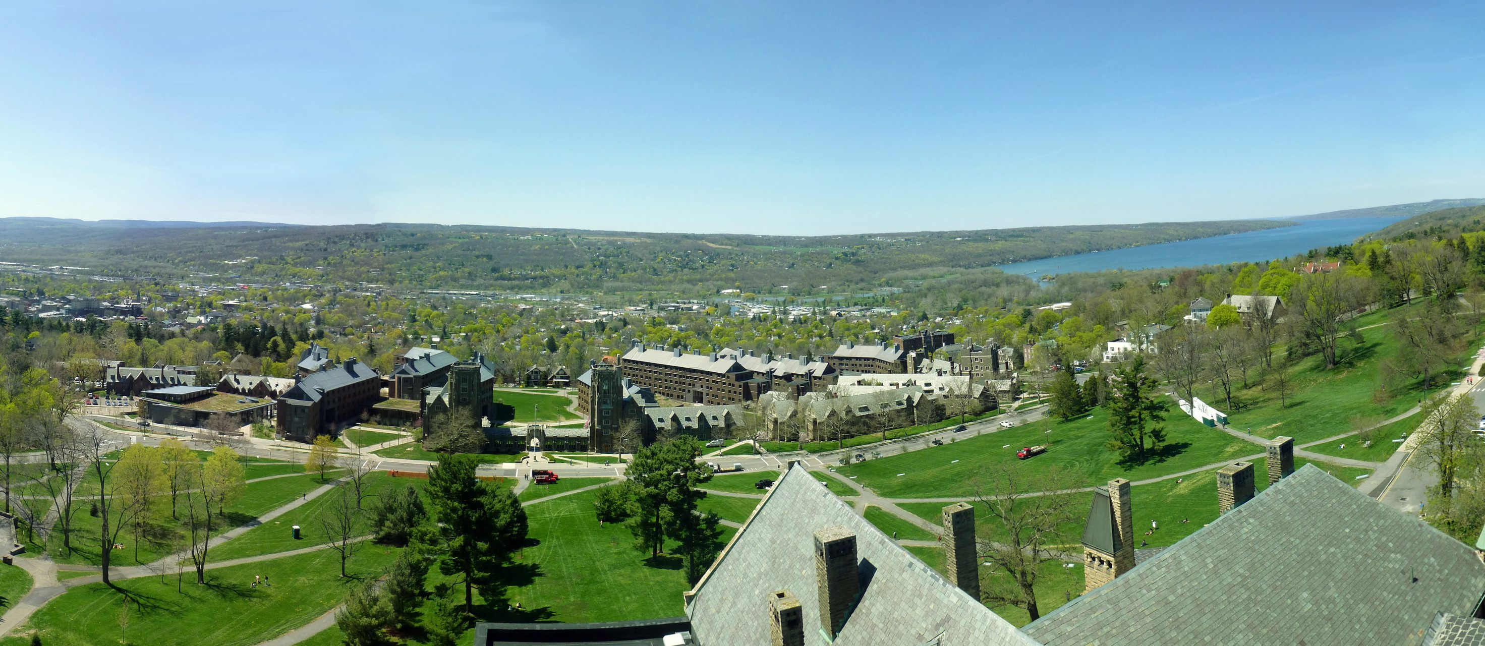 A panorama taken from McGraw tower, the pumpkin's view for about 6 months.