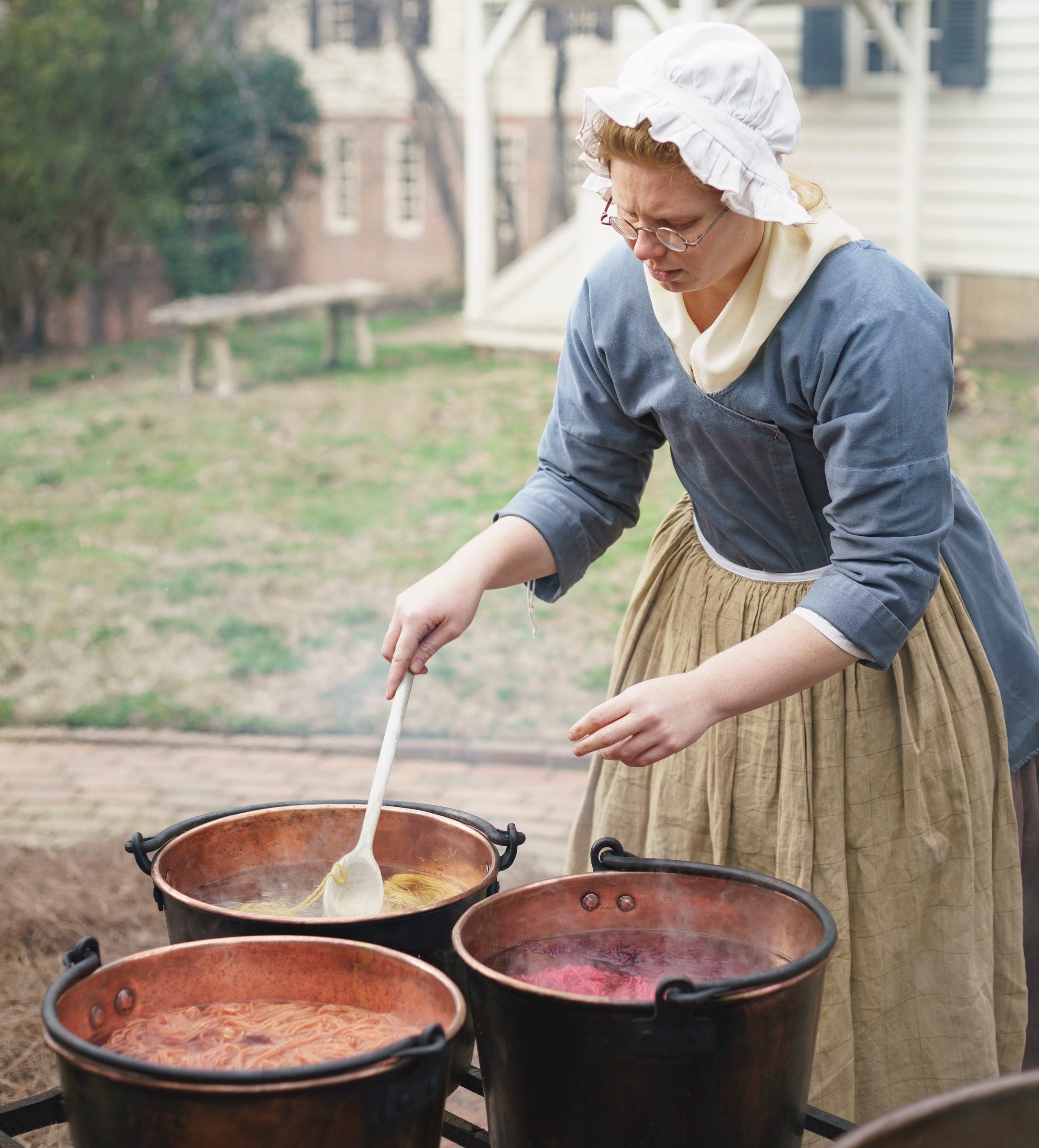 Aubrey Moog-Ayers in her role as an interpreter at Colonial Williamsburg. 