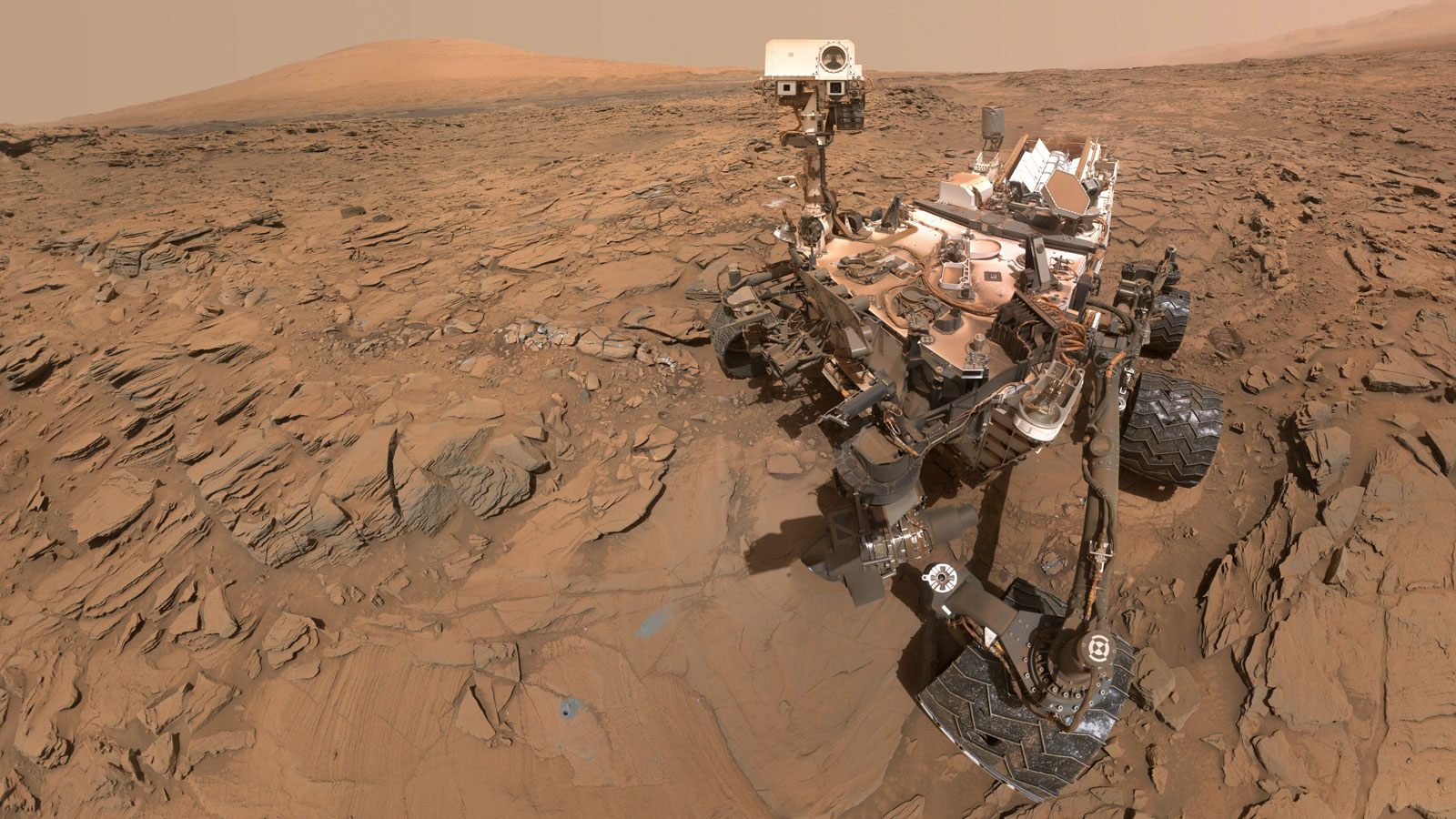 A selfie from the Curiosity Rover, taken earlier this year.