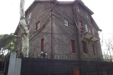 The house from the street.