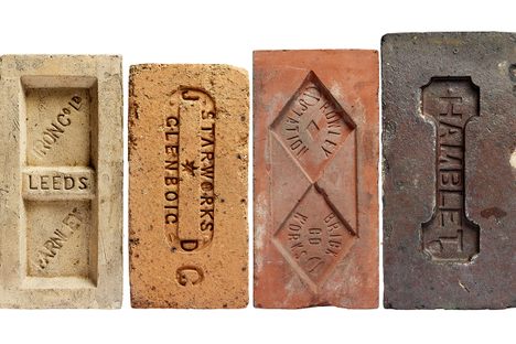 Devoted collectors are often drawn to bricks with striking typography and design. These appeared in Patrick Fry's Brick Index.