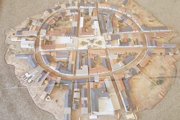 Model showing the layout of the streets of Mexicaltitán.