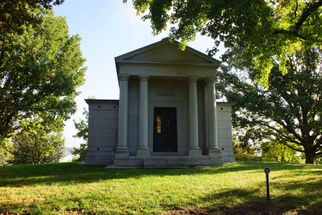 The exterior of the mausoleum.