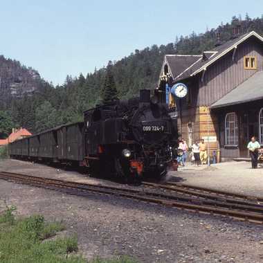 The narrow-gauge railway at Oybin.