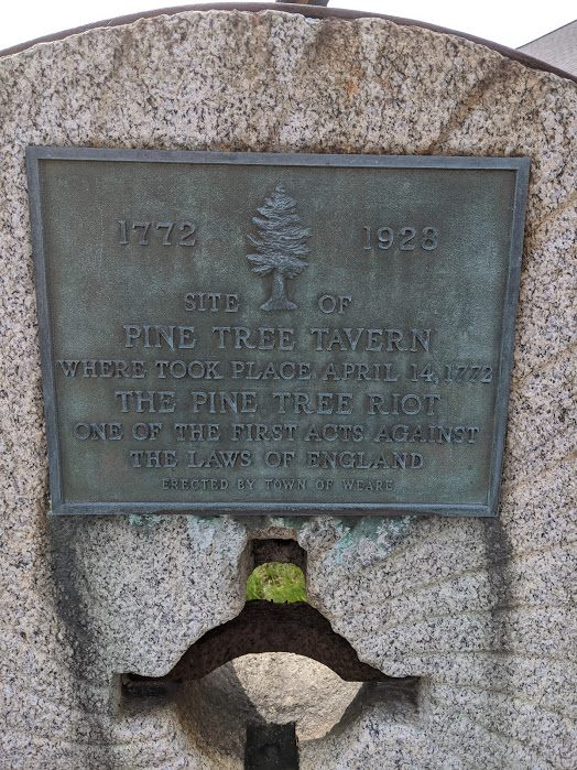 Pinee Tree Riot Site of the Pine Tree Riot – Weare, New Hampshire - Atlas Obscura