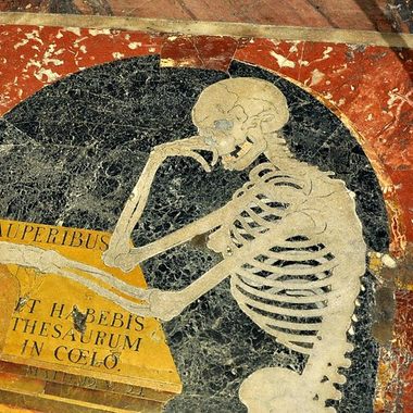 One of the tombstone skeletons.