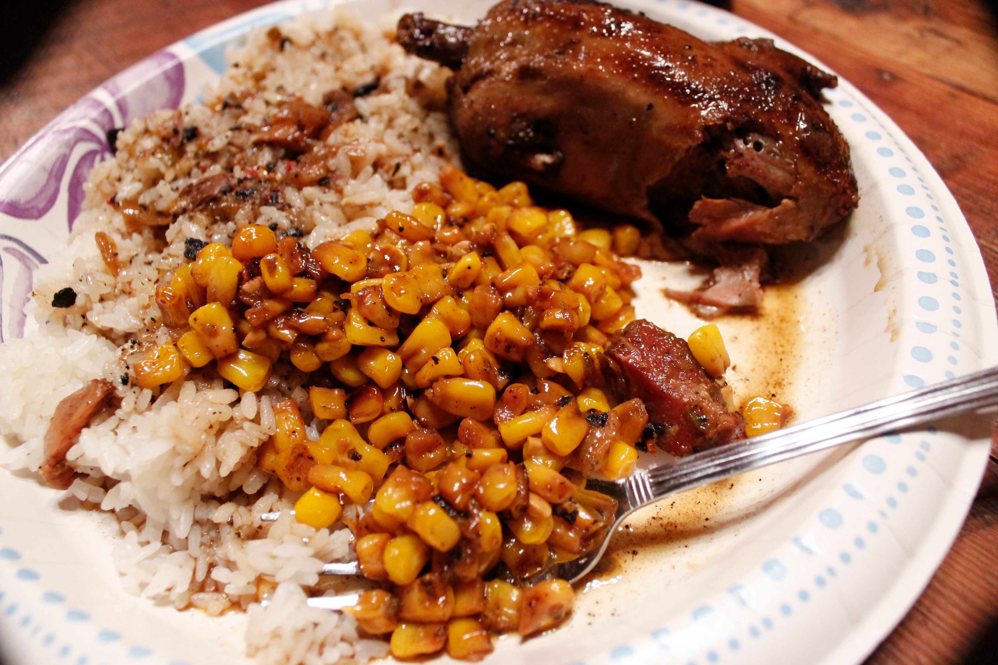 Squirrel Day dishes are delicious, not photogenic.