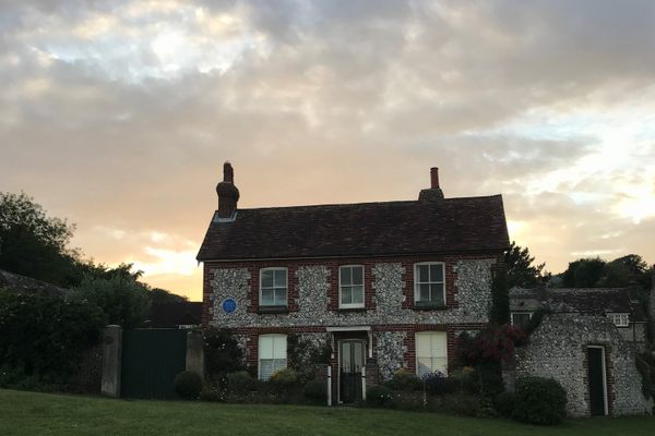 View of the cottage from across the green.