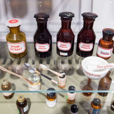 Historic medication bottles
