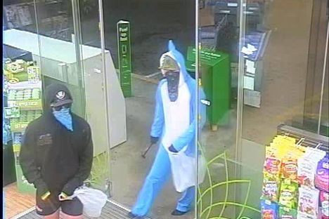 A surveillance image of the suspects. 