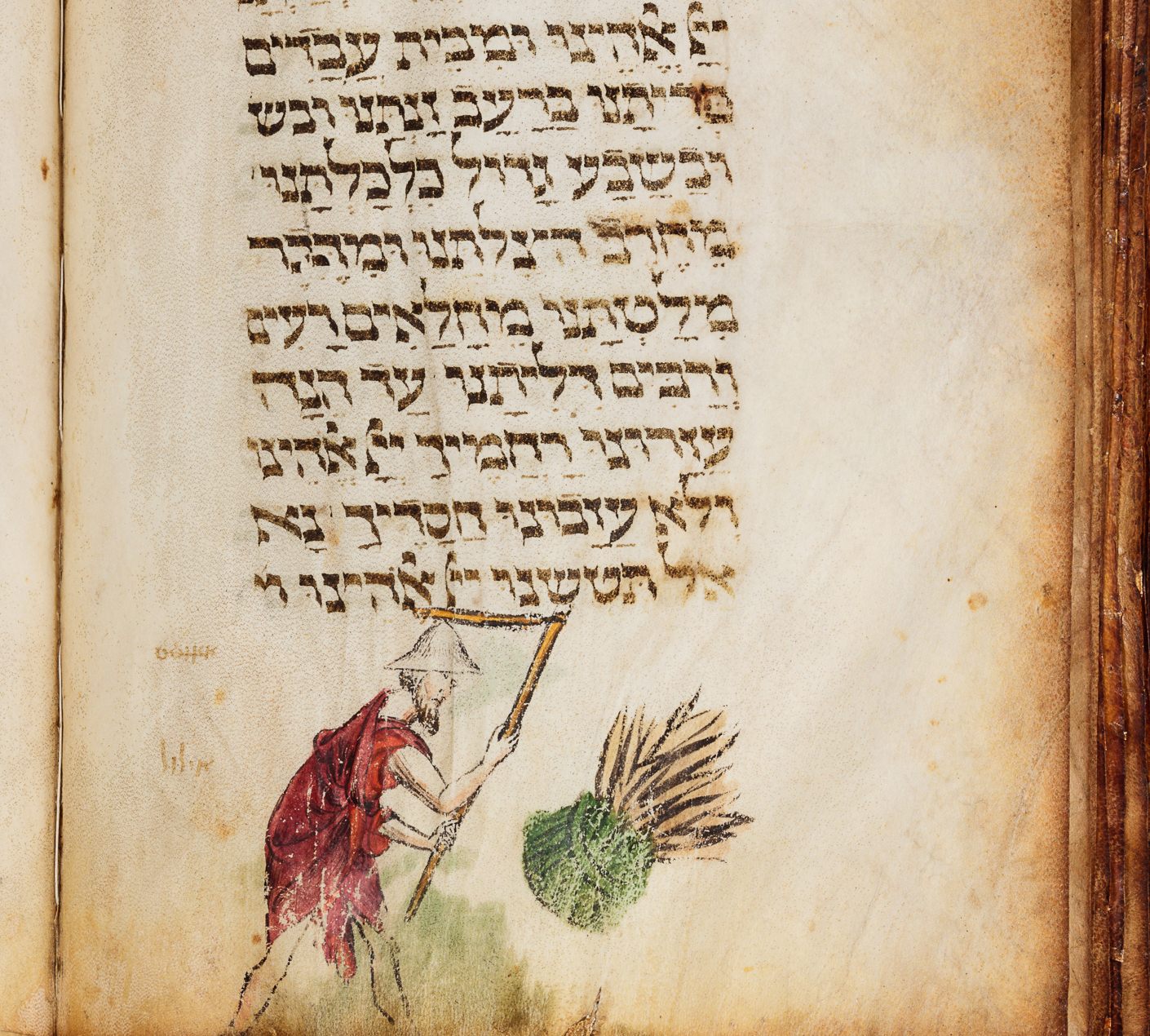 A Hebrew version of the Labors of the Months, traditionally seen in Christian Books of Hours.