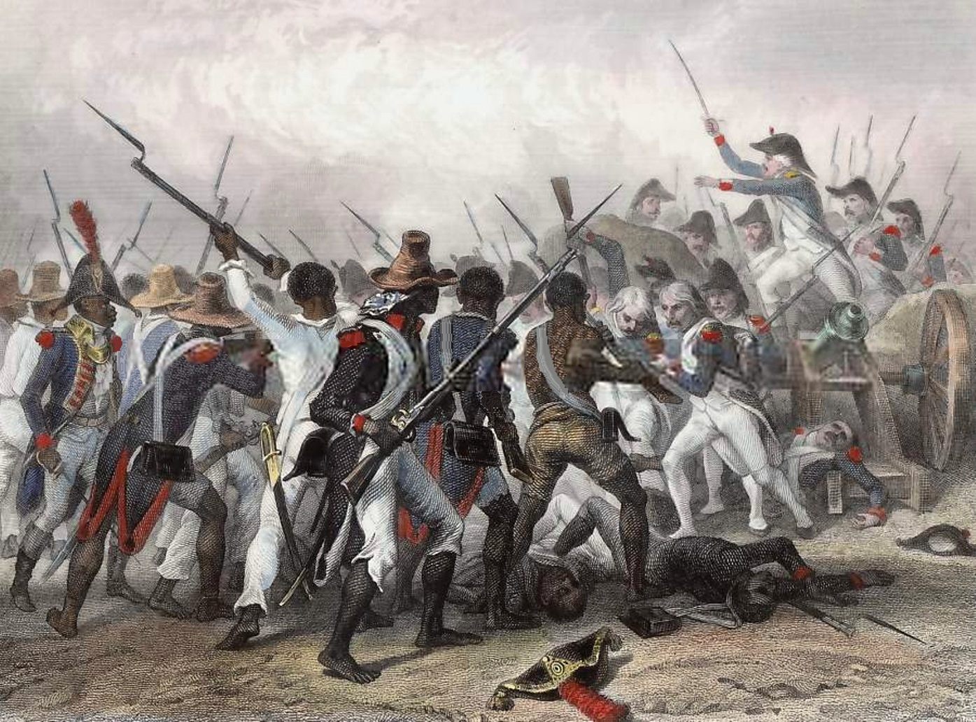A French illustration of the Haitian Revolution.