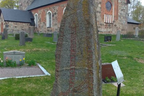 Skepptuna Church and Runestone.