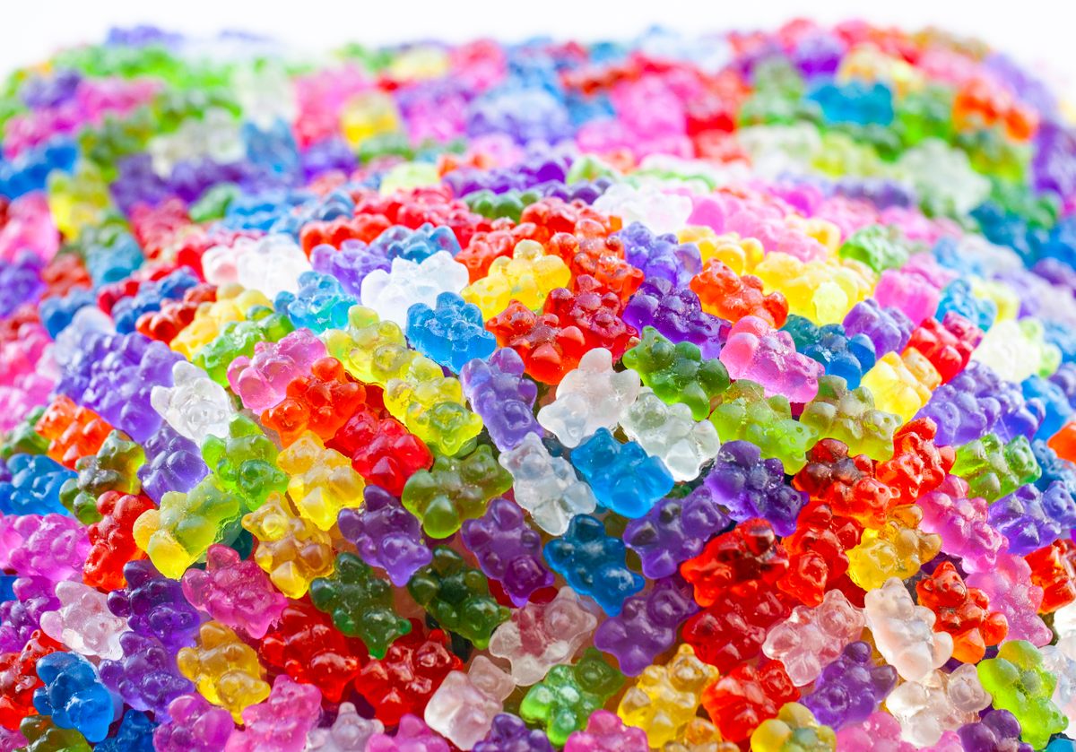 Close-up of "Gummy Bear Obsession."