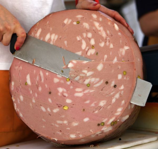 mortadella di bologna salami slicer machine