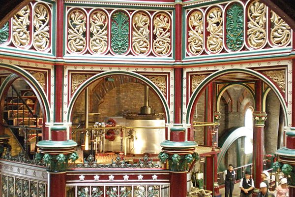 The Crossness Pumping Station in London was so intricately decorated that it was nicknamed "The Cathedral on the Marsh."