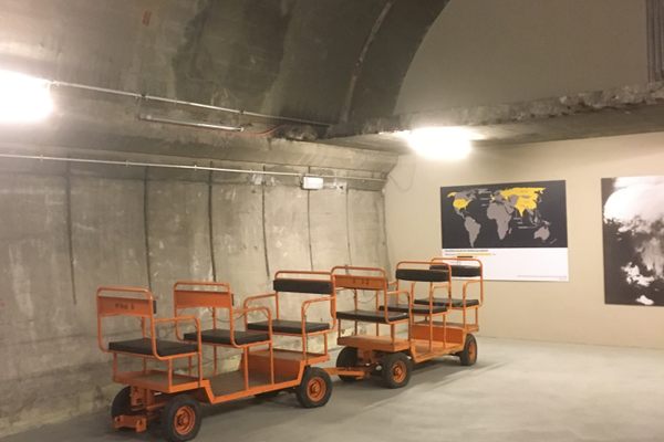 Tram used in the tunnels