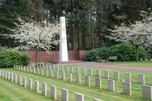 Markers honor 865 war dead.
