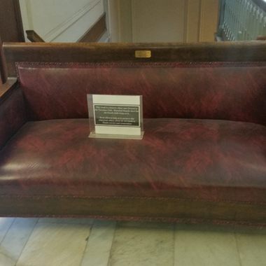 The couch where Hannibal Hamlin died.