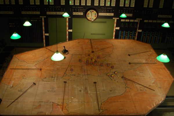 Map Table in the Battle of Britain Bunker
