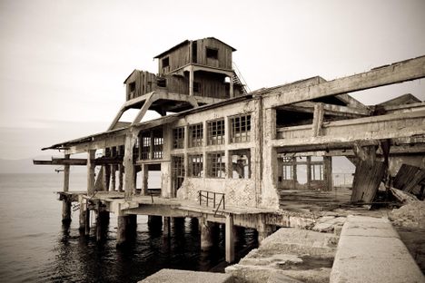 The abandoned torpedo launch station.
