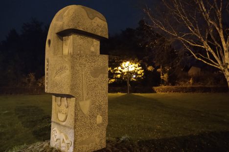 "Spirit of Community" monolithic sculpture.
