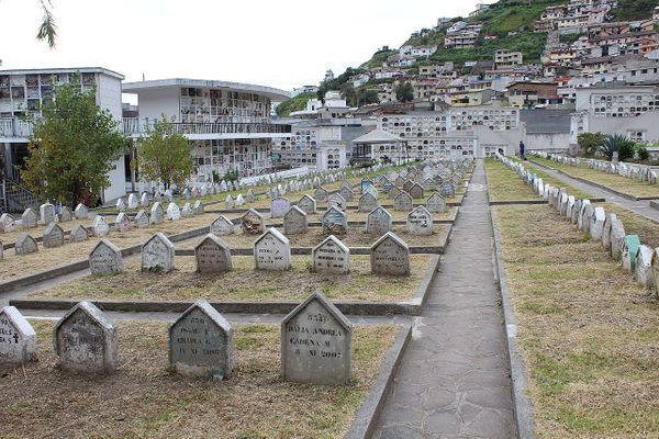 Gravestones in the chidren's area of the Cementerio de San Diego
