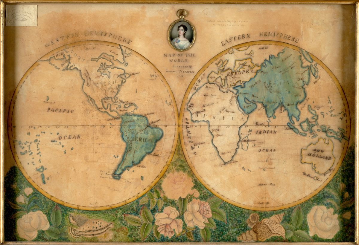 Juliana Carpenter's "Map of the World," made c. 1825, when she was 15 years old.