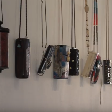 Hoff has over 500 unique harmonica cases in his collection. 