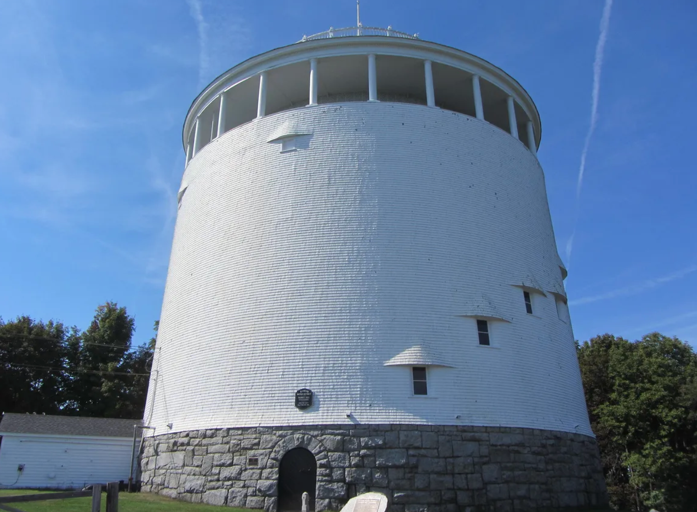 The standpipe was built in 1897 and listed on the National Register of Historic Places in 1974.
