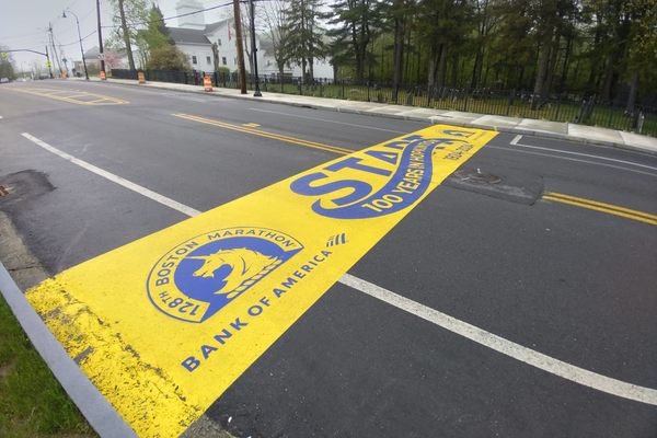 Boston Marathon Starting Line & Sculpture