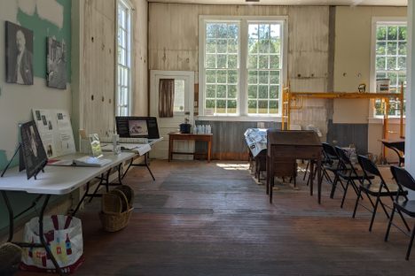 Interior of school.