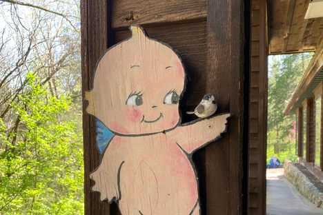 Kewpie says this way to the museum!