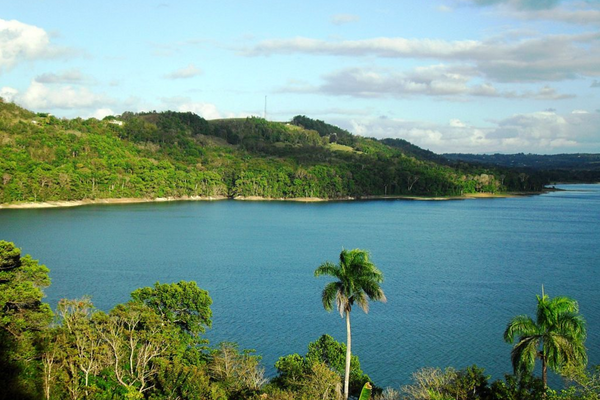 The manmade lake in Puerto Rico's northwest.