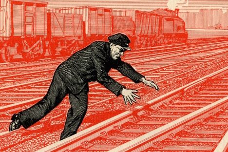 Railway company publications warned about hazards at work. 