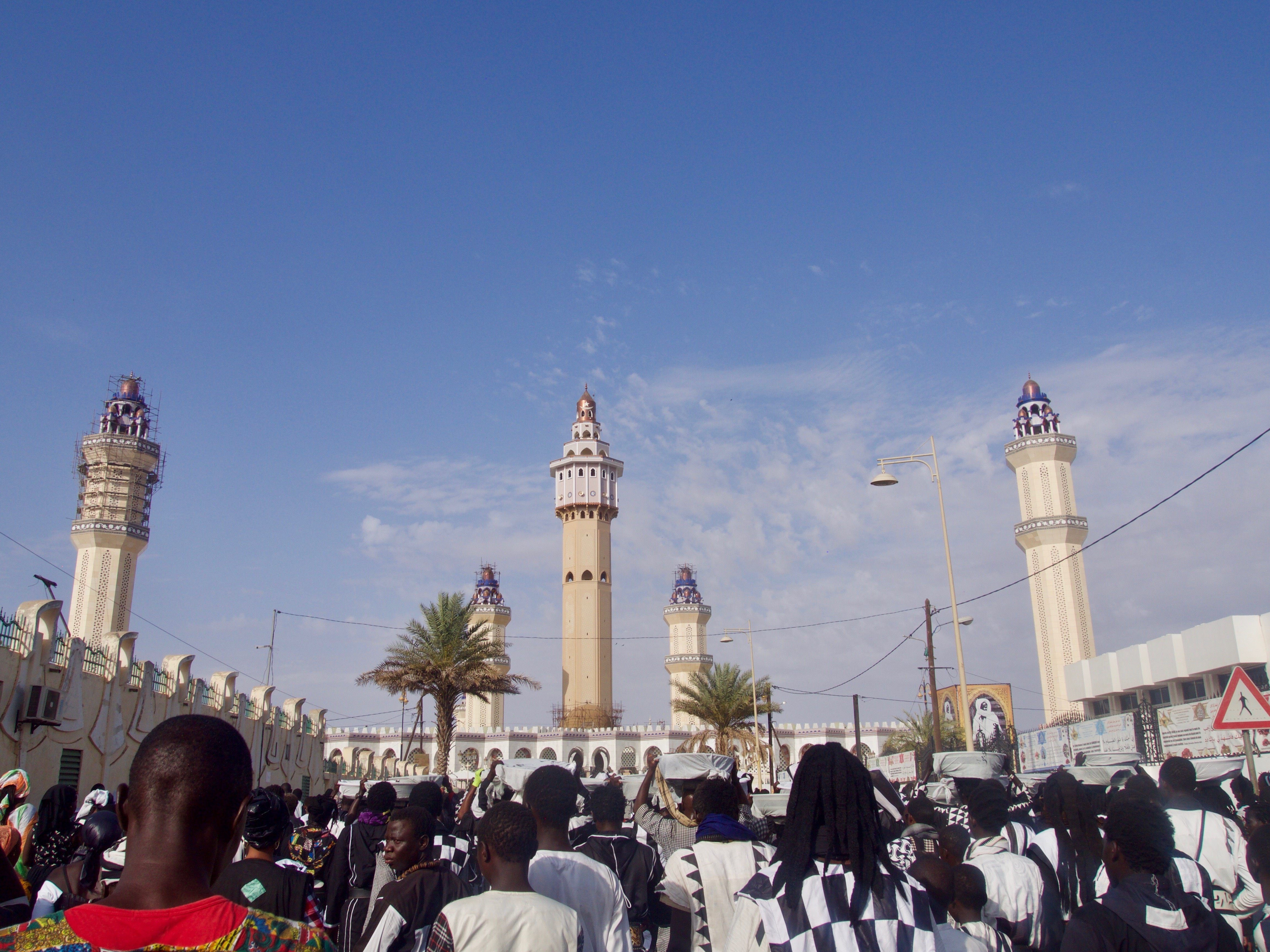The Baye Fall march down the main road to the Grand Mosque in Touba.