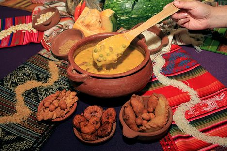 Fanesca, alongside a few of its many ingredients.