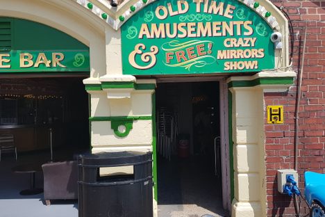 The entrance.