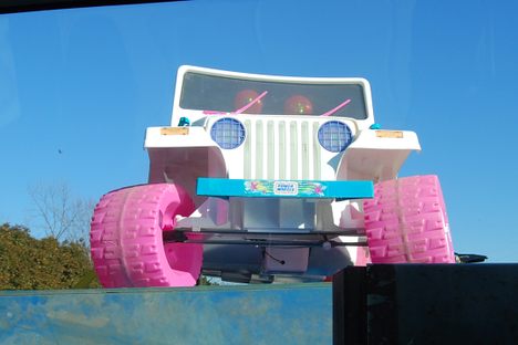 A Barbie Power Wheel. 